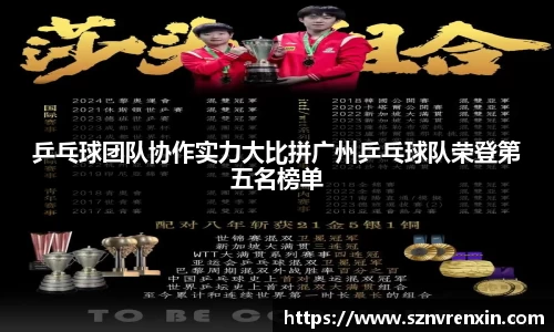乒乓球团队协作实力大比拼广州乒乓球队荣登第五名榜单
